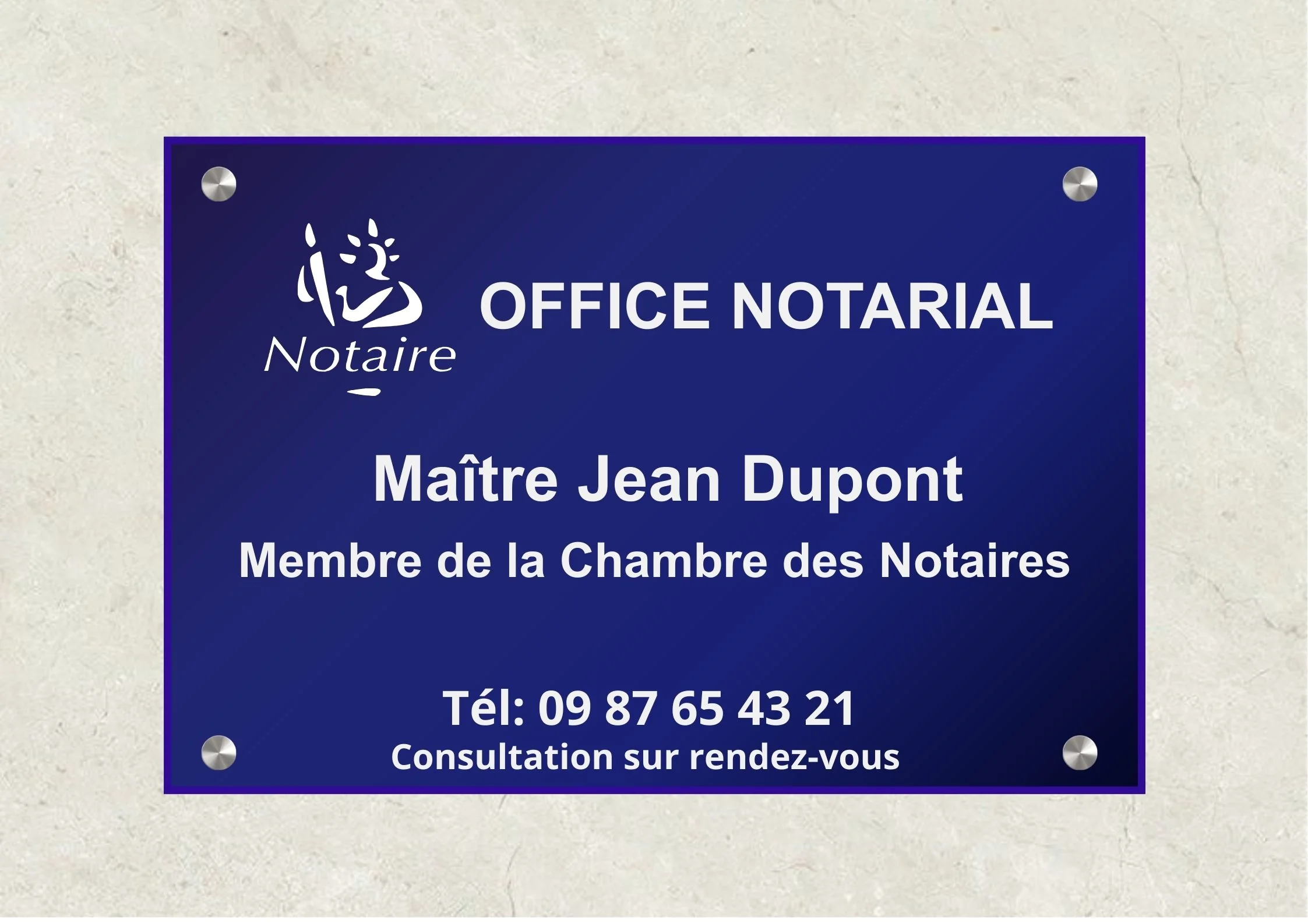 Plaque Notaire