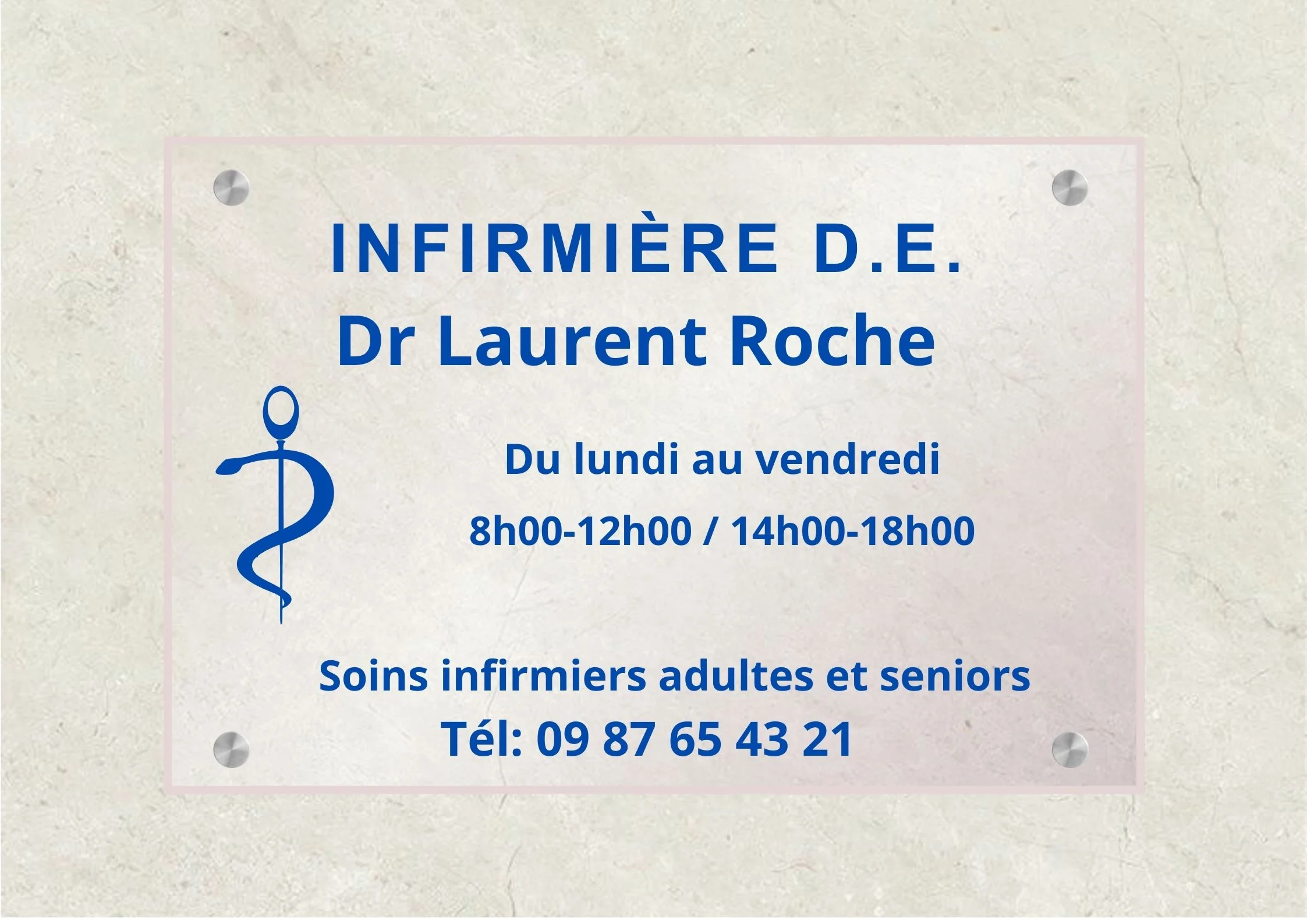 Plaque Infirmière