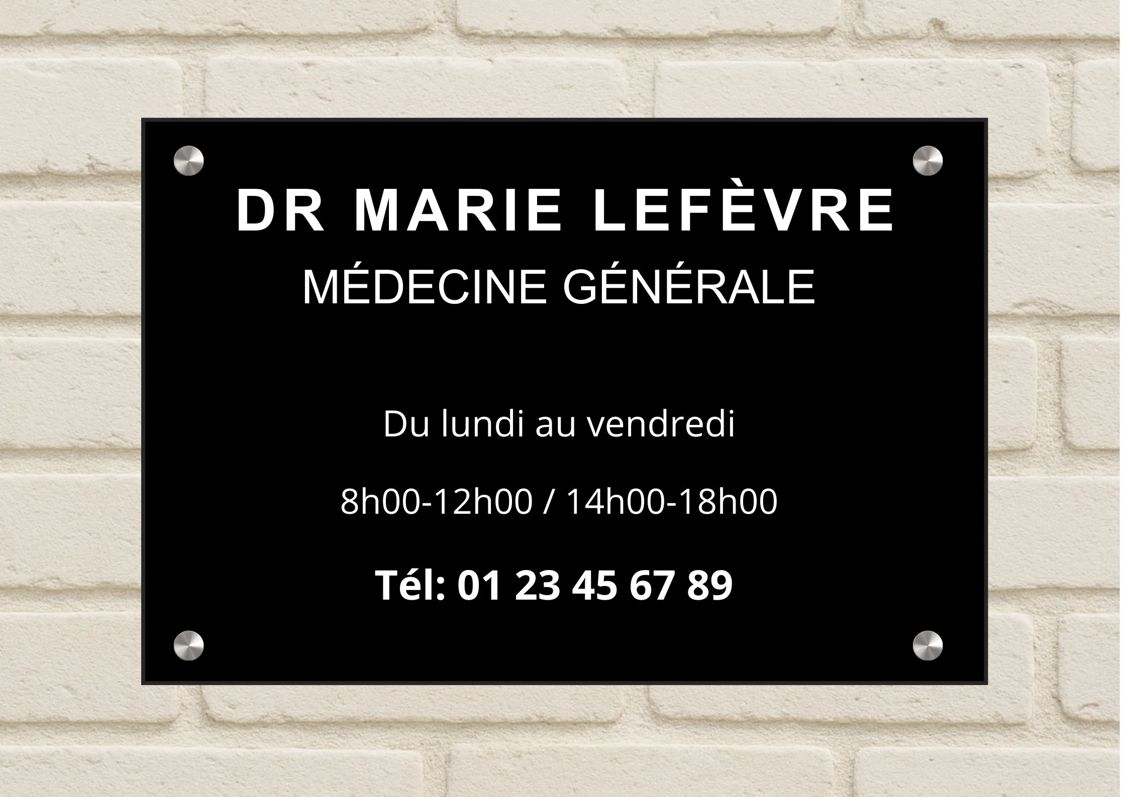 Plaque Médecin vue 1