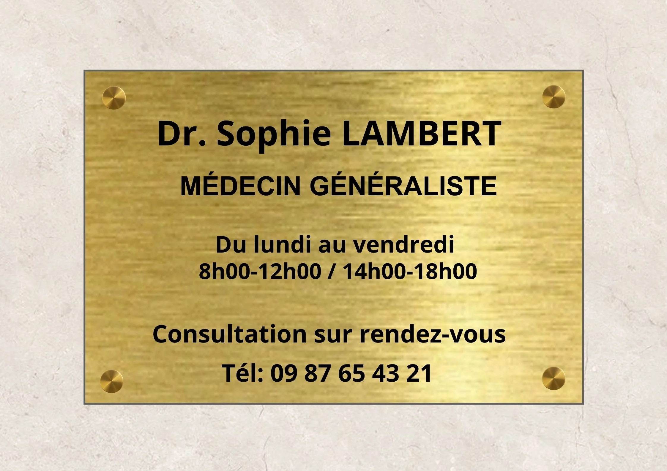 Plaque Médecin