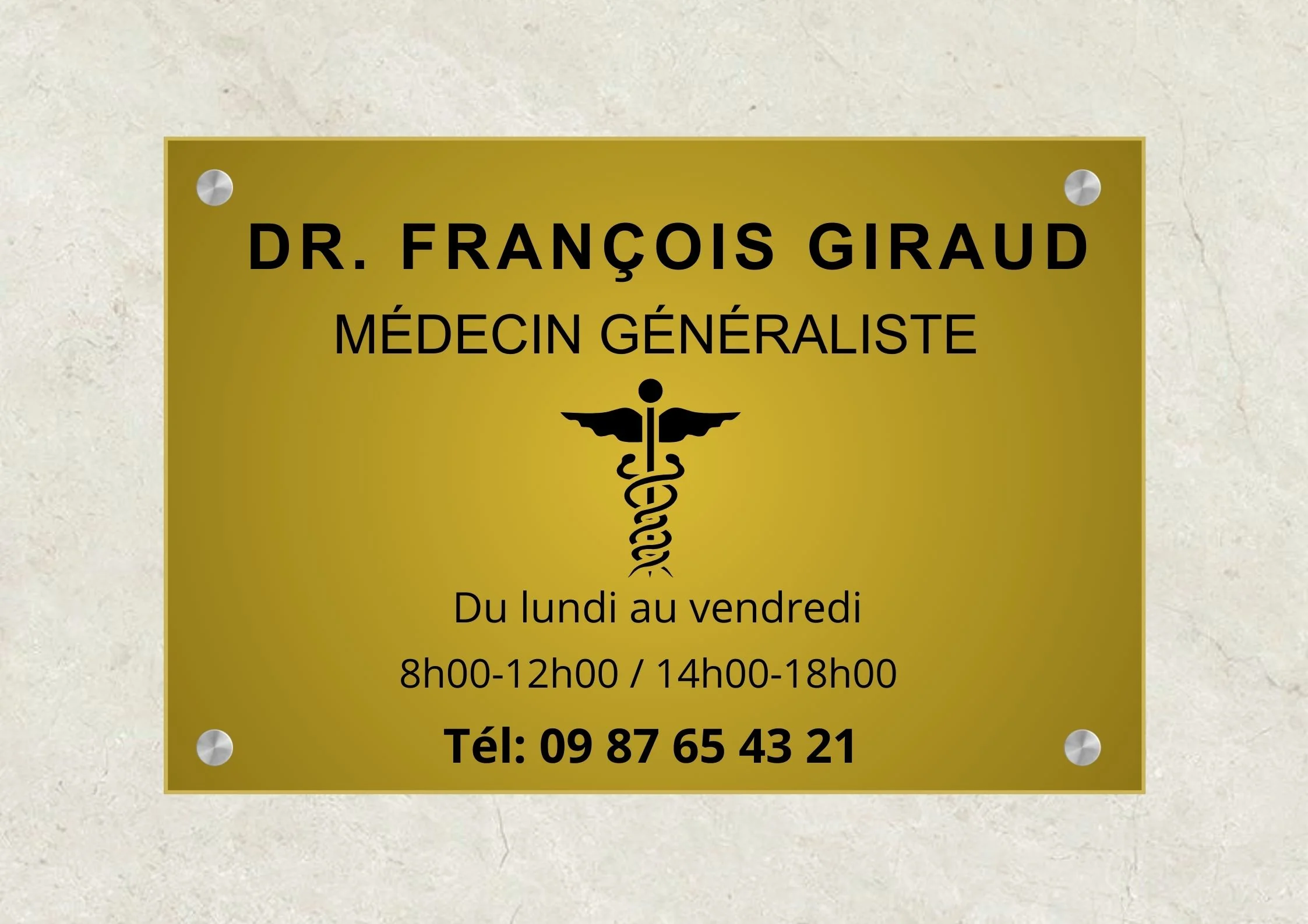Plaque médecin