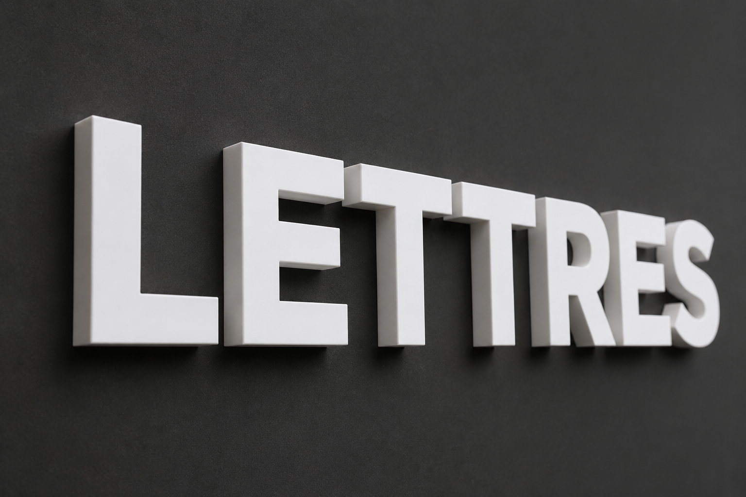 Lettres en relief